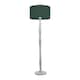 image 1 of ValueLights Victoria Grey Wood Floor Lamp Green Shade and Bulb