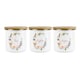 image 1 of Floral Wreath Tea, Coffee & Sugar Large Kitchen Canisters - Set of 3