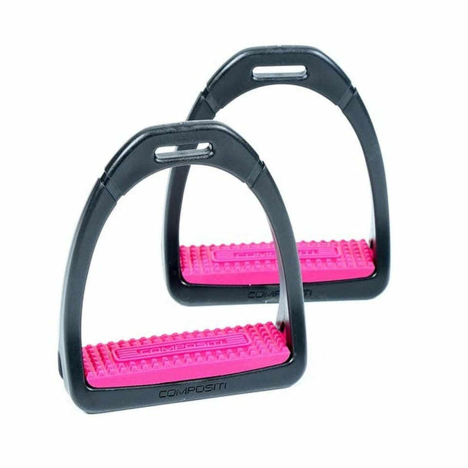 Compositi Childrens/Kids Premium Profile Horse Stirrups - Raspberry - One Size