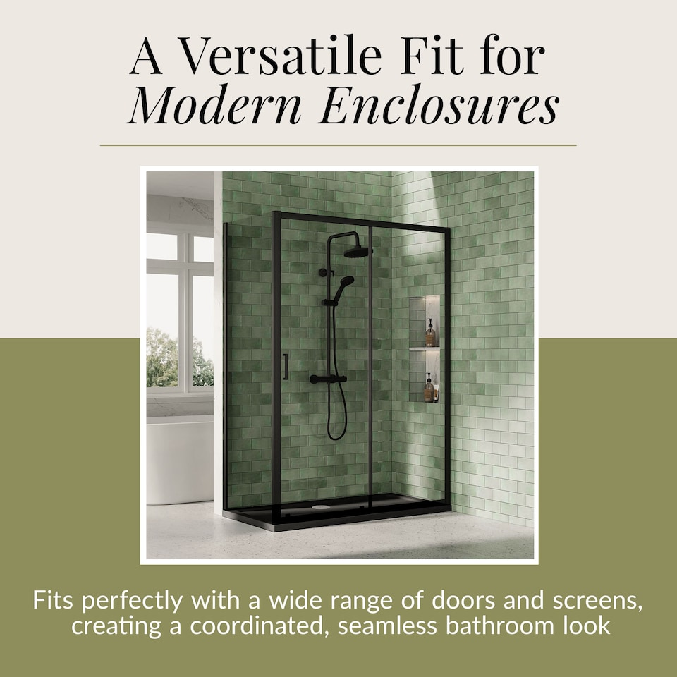 image 1 of 800mm Premium Square Shower Tray - Slate Grey | Grey | Grey Slate | 1