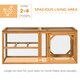 image 3 of PawHut Wooden Chicken Coop w/ Perches, Doors, for 2-4 Chickens