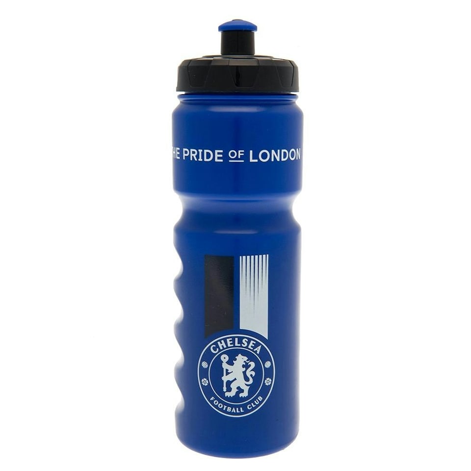 Chelsea FC Pride Of London Plastic Water Bottle - Blue/White/Black - One Size