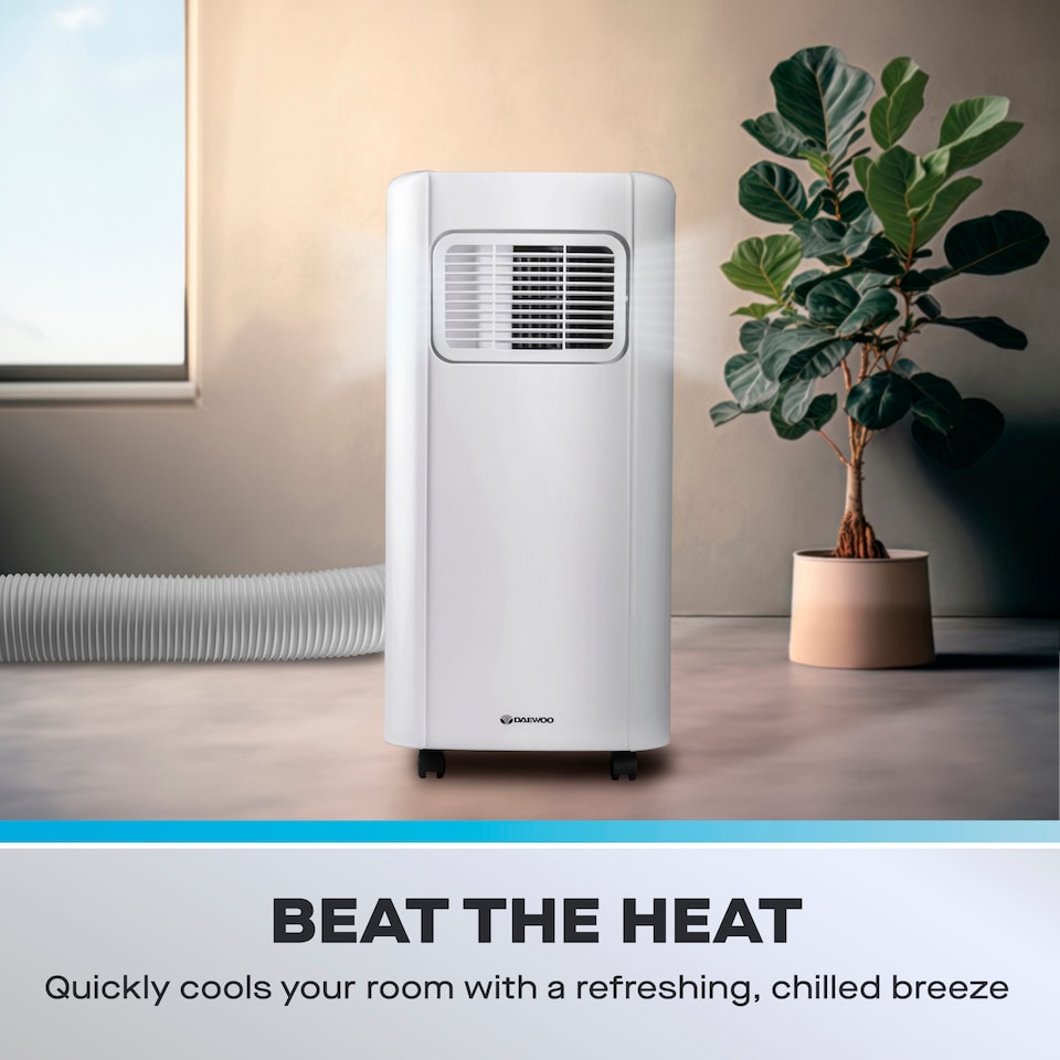 image 1 of Daewoo 5000 BTU 3 In 1 Portable Air Conditioner | White | 5000 BTU