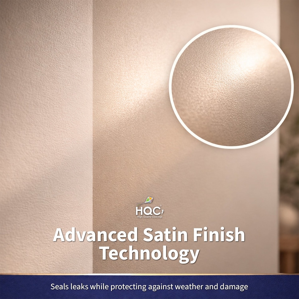 image 1 of HQC Satin Paint - Smooth, Durable Satin Finish For Walls & Ceilings - Satin Classic Grey - 5L