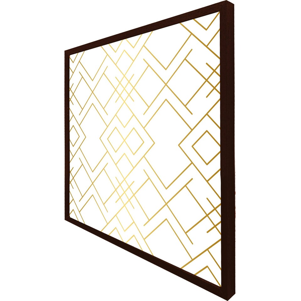 image 1 of Golden geo pattern (Picture Frame) Brown | Oak | XL