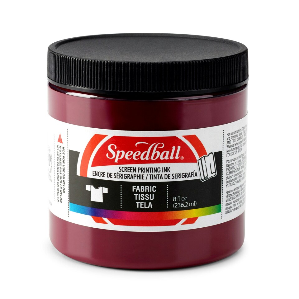 image 1 of Speedball Fabric Screen Printing Ink, Burgundy, 8oz