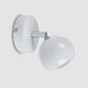 image 1 of ValueLights Retro Eyeball Spotlight Gloss White Wall Light and GU10 Spotlight LED 5W Cool White 6500K Bulb | White