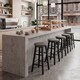 image 9 of Chef Vida Wooden Revolving Bar Stool, Black - Set of 2