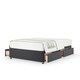 image 1 of Signature Platinum 2000 Pocket Sprung Graphite Plush Velvet 4 Drawer Divan Set Small Double