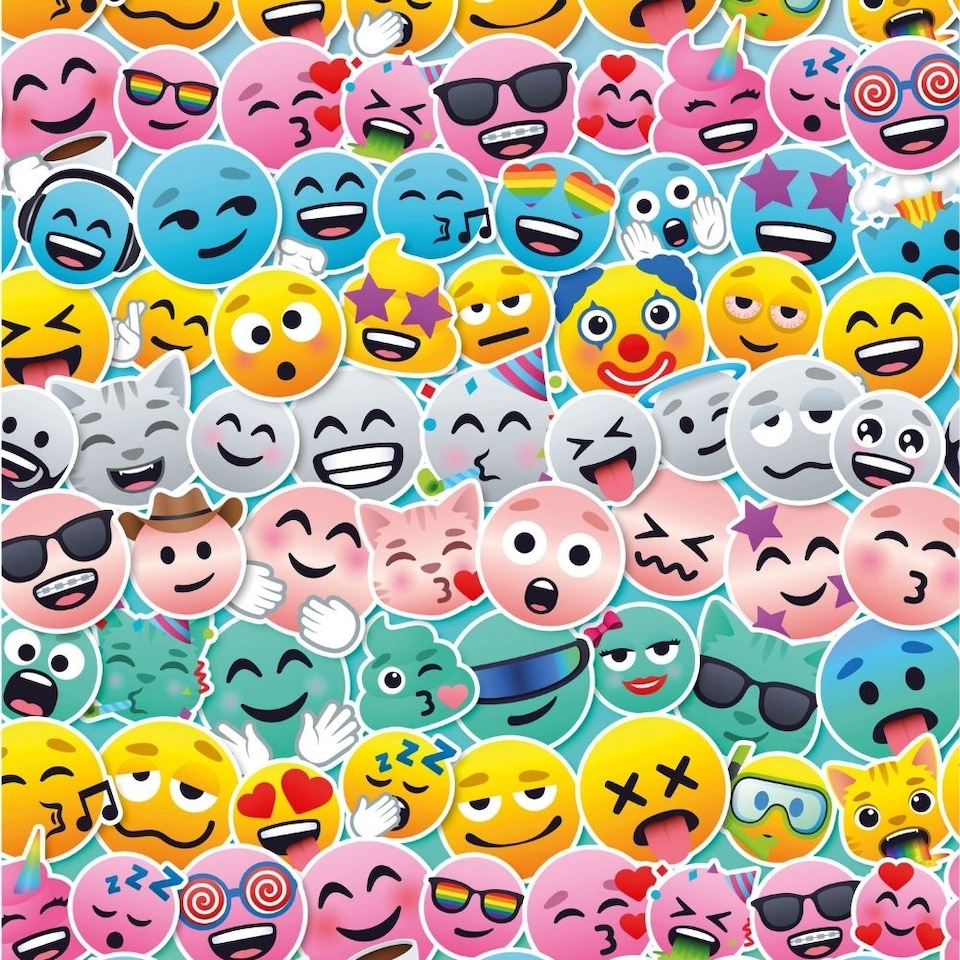 image 1 of JoyPixels Emoji 4m Roll Wrapping Paper