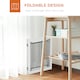 image 4 of PawHut Foldable Wooden Pet Gate w/ 3 Panels 2 Support Feet for Small Dogs White