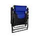 image 3 of Groundlevel 1x Luxury Gravity Garden Adjustable Sun Lounger Relaxer Chair | Blue | Blue