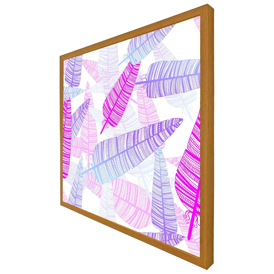 image 1 of Purple feathers (Picture Frame) Black | M