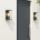image 9 of CGC ADRIANA Anthracite Grey E27 Outdoor Wall Light Lantern Clear Diffuser IP54 Grey