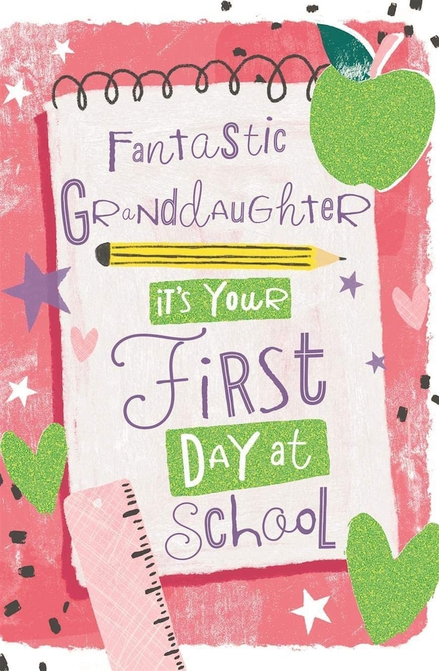 image 1 of First Day At School For Fantastic Granddaughter Card