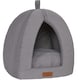 image 1 of Grey Small Pet Dog Cat Bed Folding Dome Pod Puppy Kitten Igloo Cave Tent House