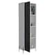 image 4 of Core Products Dallas Tall Storage Display Cabinet - White & Carbon Grey Oak Effect, H171.5cm x W54.8cm x D35.0cm White