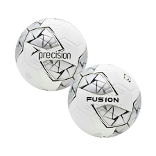 Precision Fusion FIFA Basic Training Ball - White/Silver/Black - 5