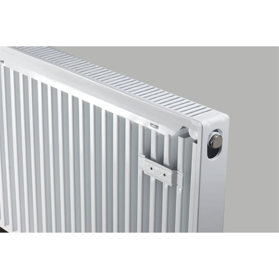 image 1 of 600mm (H) 500mm (W) - Type 21 Radiator - Double Panel - Single Convector - White Enamel (RAL 9016) (0.6m x 0.5m) (24" x 20")