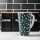 image 2 of Yellow & Blue Triangles Latte Mug