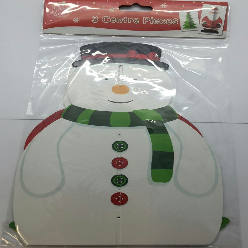 image 1 of 25cm Christmas Table Decoration Festive Centre Piece Santa Snowman Tree xmas