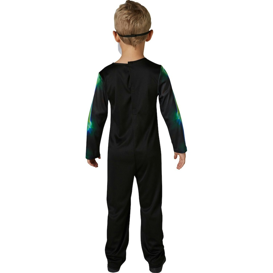 image 1 of Bristol Novelty Childrens/Kids Skeleton Neon Costume - Black/Green/Blue - 3-4 Years Black | 3-4 years