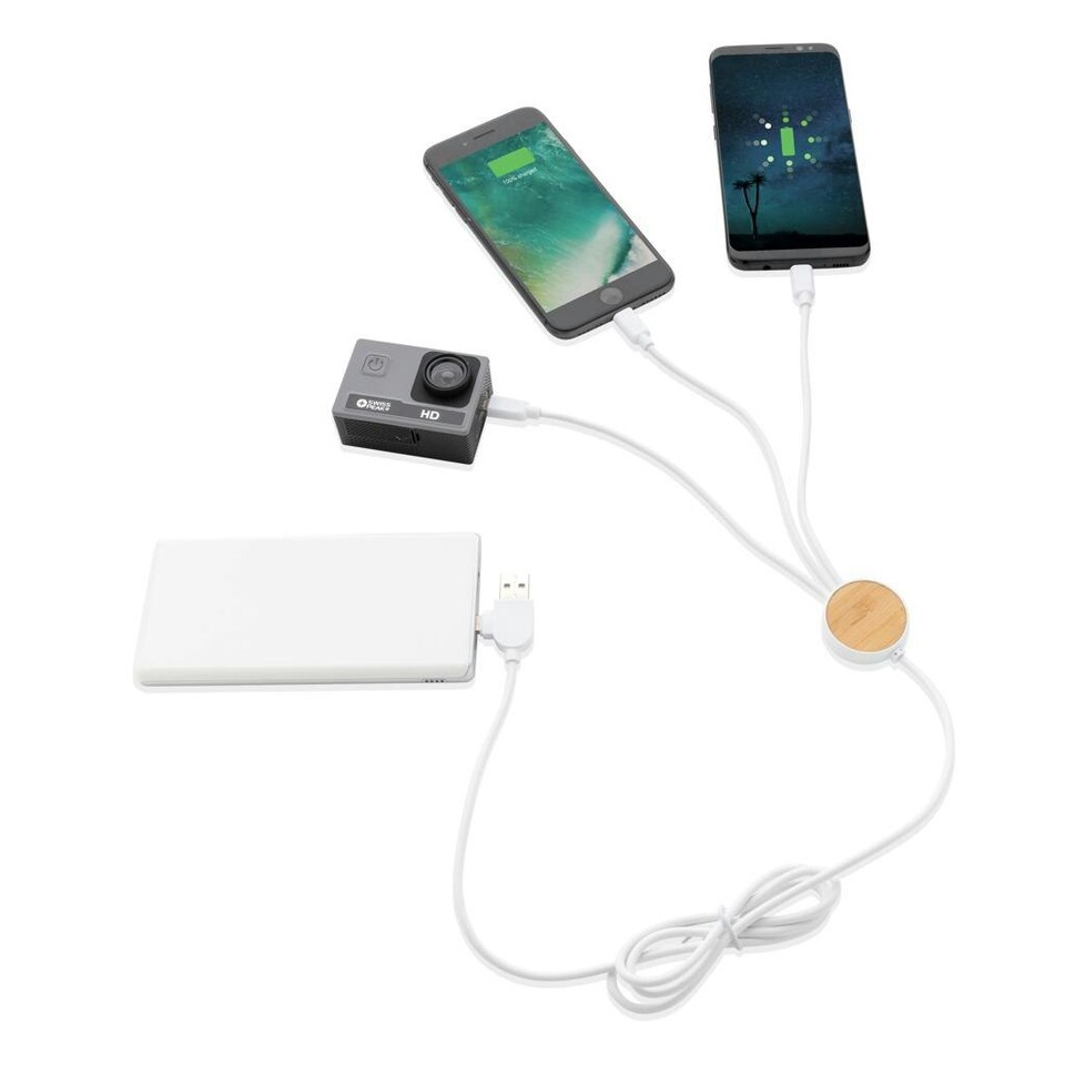 image 1 of XD Collection Ontario 6-In-1 USB Cable - White - One Size