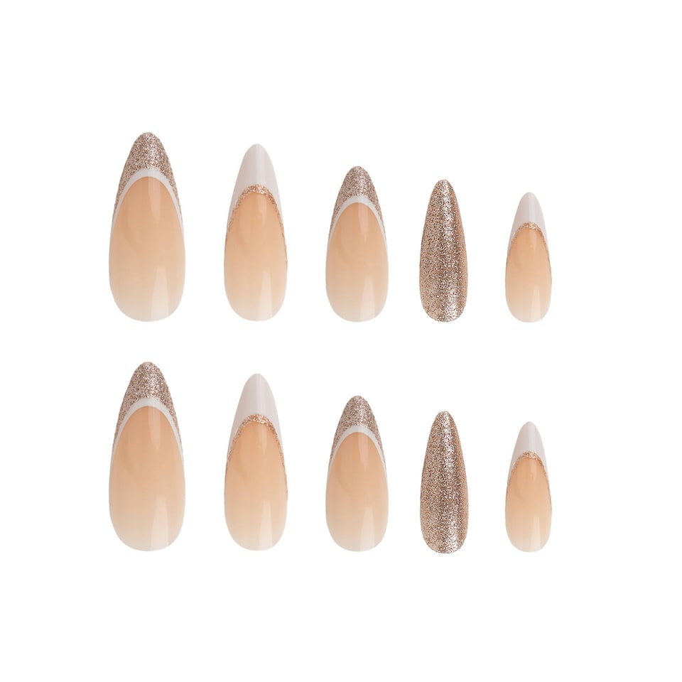 image 1 of Nail HQ Champagne Sippin' Almond Nails