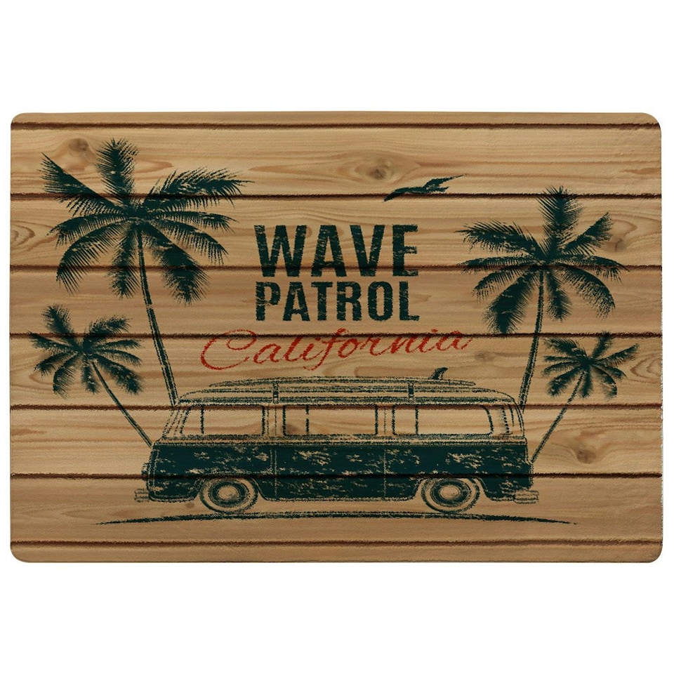 image 1 of California Wave Patrol (Rug) Brown | Large: 140x200cm