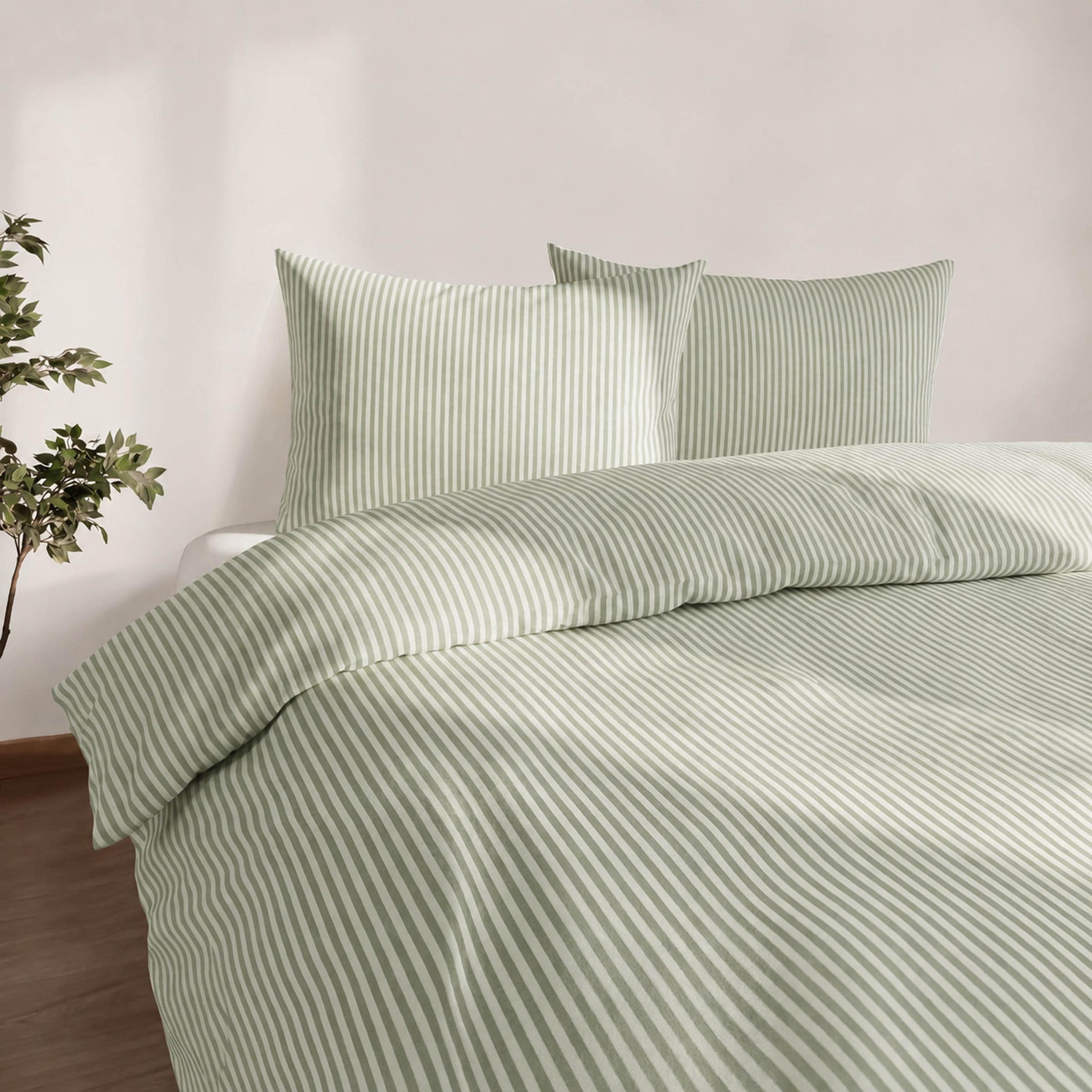 Martex Studio Edition Green Pinstripe Duvet Cover Set - Double