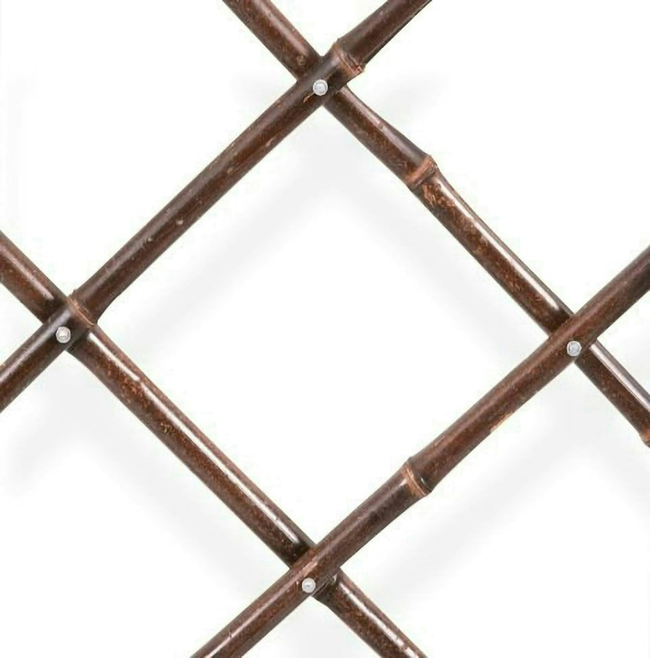 image 1 of Primrose Black Bamboo Expandable Trellis Privacy Screening Fencing W90cm x H180cm