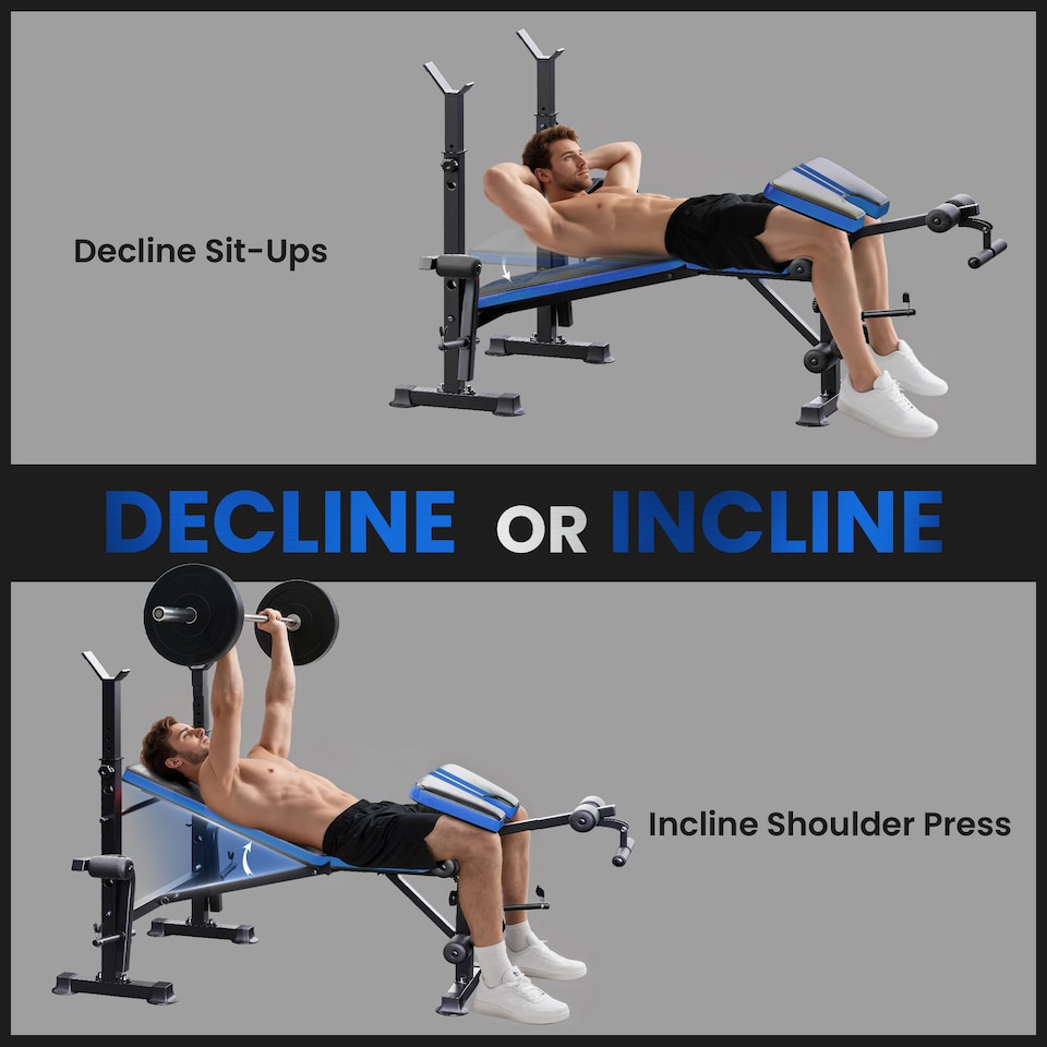 image 1 of HOMCOM Multi-Function Adjustable Weight Training Bench Gym Fitness Lifting