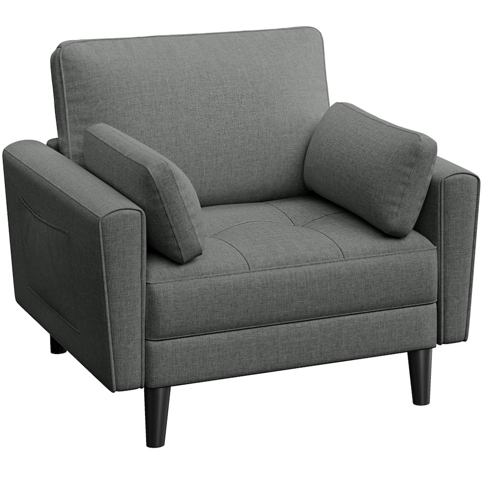 image 1 of Yaheetech Tufted Oversized Armchair Green