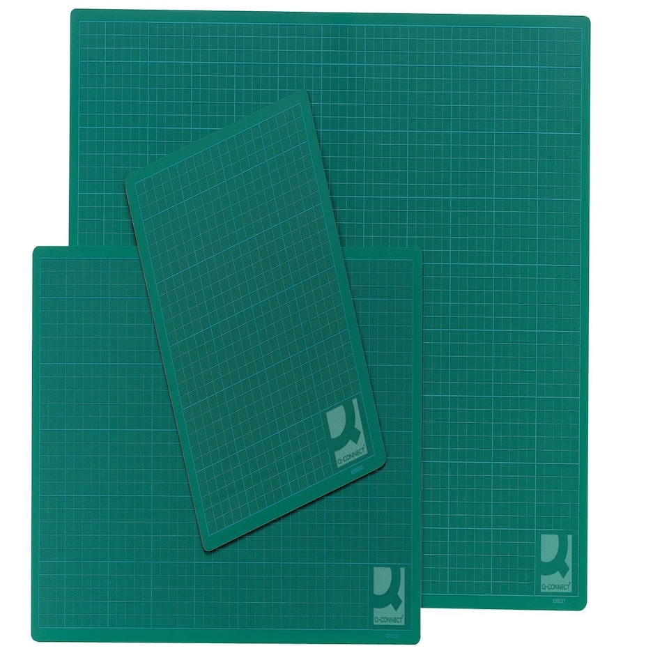 image 1 of Q-Connect Cutting Mat Non-Slip PVC A2 Green