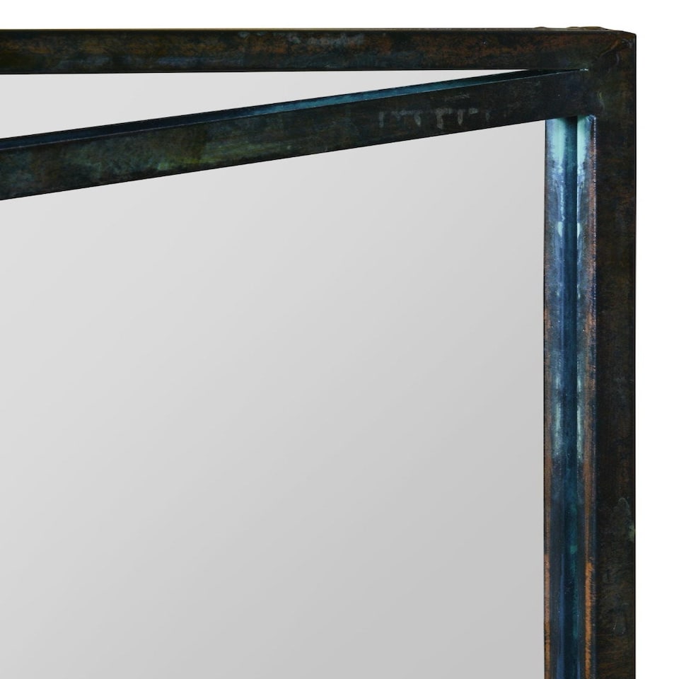 image 1 of Kirkby Metal Large Open Window Garden Wall Mirror 39" X 29" (100CM X 73CM) N/A
