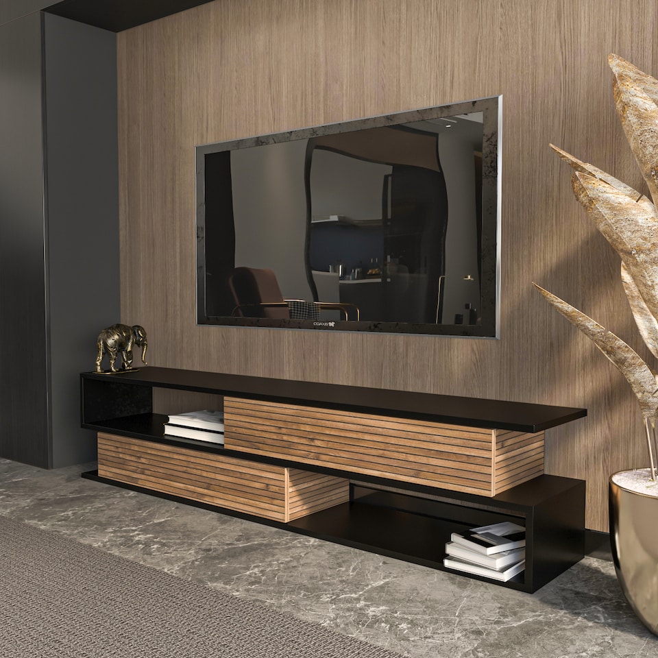 image 1 of Decorotika Cortez TV Unit for TV's up to 72 inch