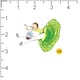 image 2 of Rick And Morty Deluxe Portal Stickers (Pack of 50) - Multicoloured - One Size
