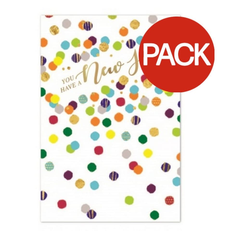 Simon Elvin You Have A New Job Greetings Card (Pack of 6) - White/Multicoloured - One Size