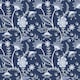 image 1 of Jacobean Floral Wallpaper in Navy Blue