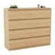 image 10 of Vida Designs Denver 8 Drawer Chest of Drawers Bedroom Storage, Pine