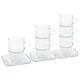image 1 of LAV 12pc Cozy Stacking Glass Coffee Cups & Saucers Set - 350ml | Clear | Clear