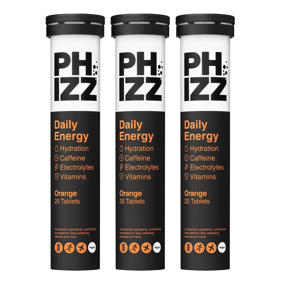 image 1 of Phizz Daily Energy Orange, Hydration, Caffeine, Electrolytes & Vitamins Effervescent 60 Tablets