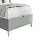 image 5 of Rhodes Grey Velvet Ottoman Bed King Size N/A