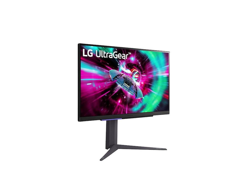 image 1 of LG UltraGear 27GR93U-B 27" IPS 4K Ultra HD 144Hz 1ms Height Adjustable Gaming Monitor | Black | Black, Grey, Purple