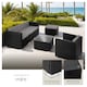 image 4 of Garden Furniture Set Lignano - modular sofa with armchair, stool, coffee table | Black | black | 179 x 150 x 65 cm | 1