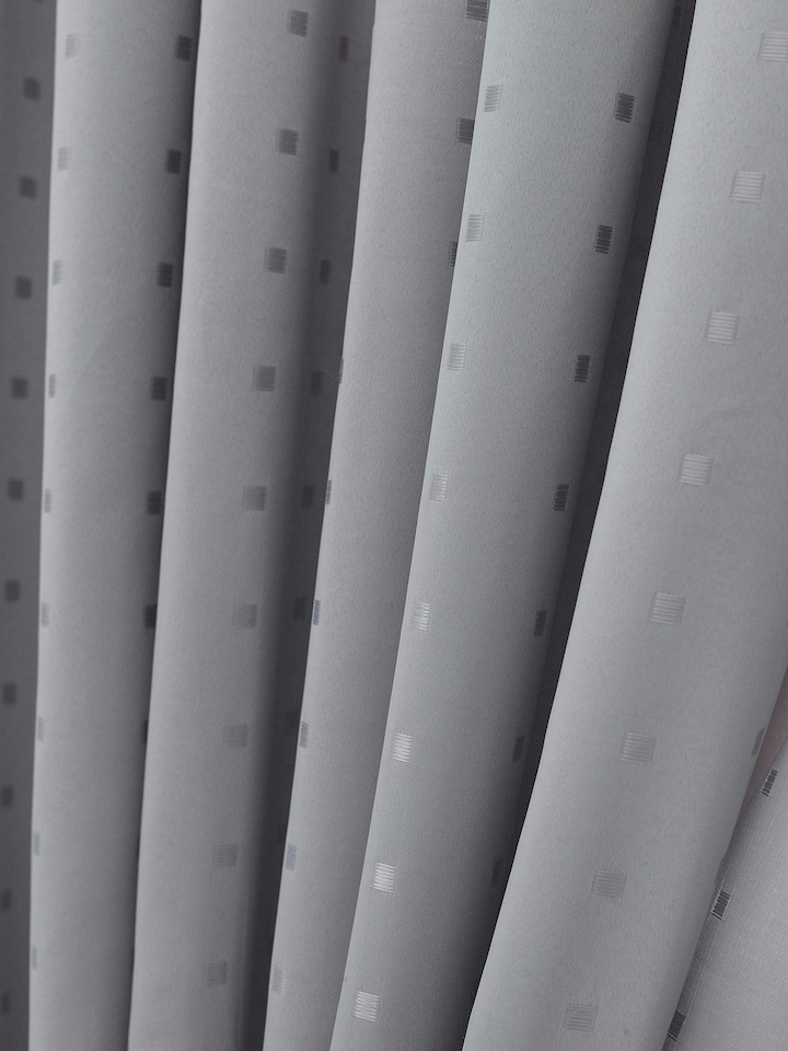 image 1 of Adison Lined Pencil Pleat Taped Curtains - 117cm x 137cm - Silver