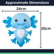 image 6 of Axolotl Soft Toy Cute Plushie Huggable Cuddly Stuffed Toy 20cm Blue