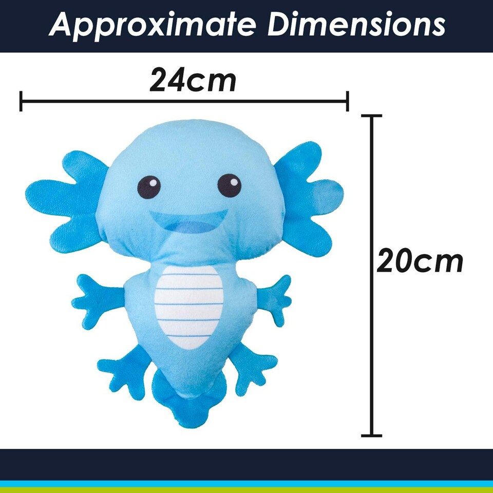 image 1 of Axolotl Soft Toy Cute Plushie Huggable Cuddly Stuffed Toy 20cm Blue
