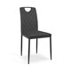image 1 of Set Of 2 Monza Fabric Dining Chair Modern Padded Seat Metal Legs Kitchen Grey | Charcoal