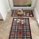 image 4 of Howler & Scratch Mat Plaid Paws 50x75 Door Mat